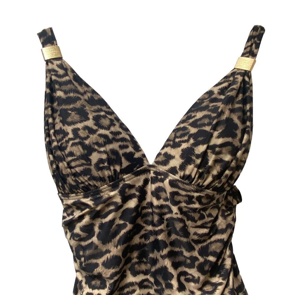 Nip And Tuck Swimsuit Size 6 Leopard Print One-Pi… - image 2